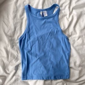 H&M High Neck Tank Top ~ Blue M